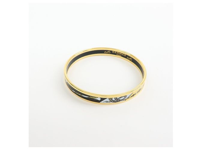 Hermès HERMES Email PM Bracelet Bangle Black Gold - Ansicht 4