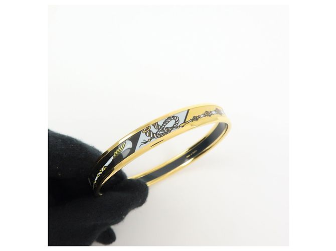 Hermès HERMES Email PM Bracelet Bangle Black Gold - Ansicht 7
