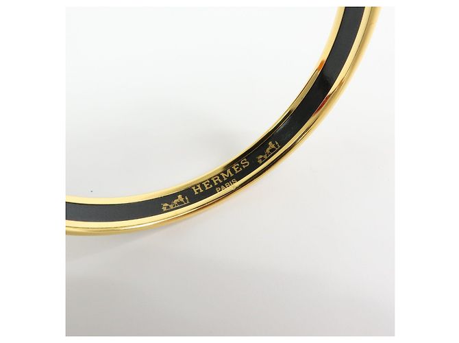 Hermès HERMES Email PM Bracelet Bangle Black Gold - Ansicht 8