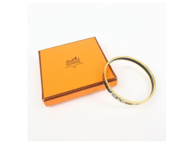 Hermès HERMES Email PM Bracelet Bangle Black Gold - Ansicht 9
