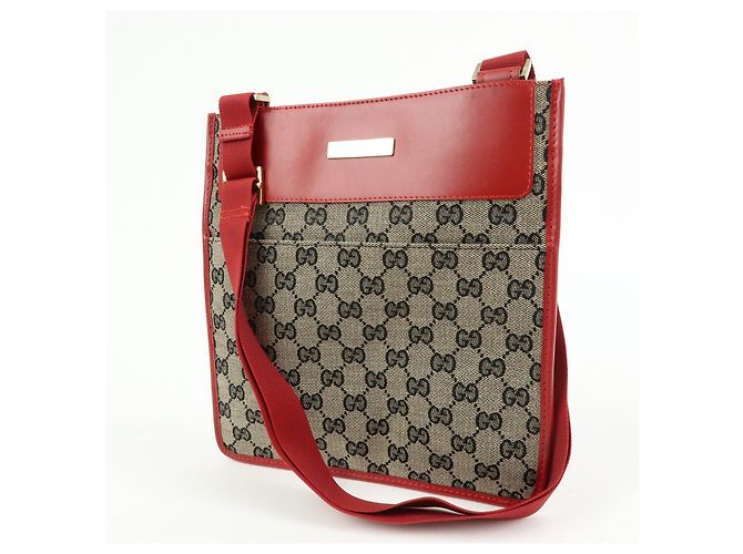 Borsa a tracolla GUCCI GG Canvas Leather Rossa 019・0348・200047 - vista 3