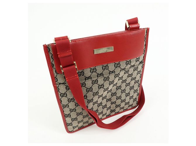 Borsa a tracolla GUCCI GG Canvas Leather Rossa 019・0348・200047 - vista 4