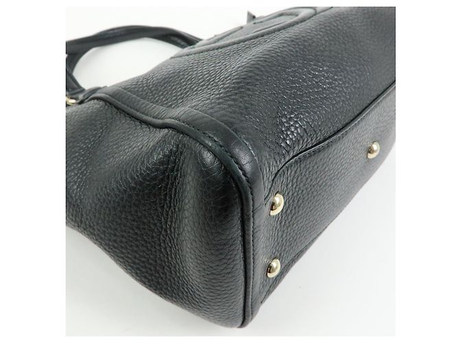 Borsa a mano 2Way GUCCI Interlocking G SOHO in pelle Nero 369176 - vista 11