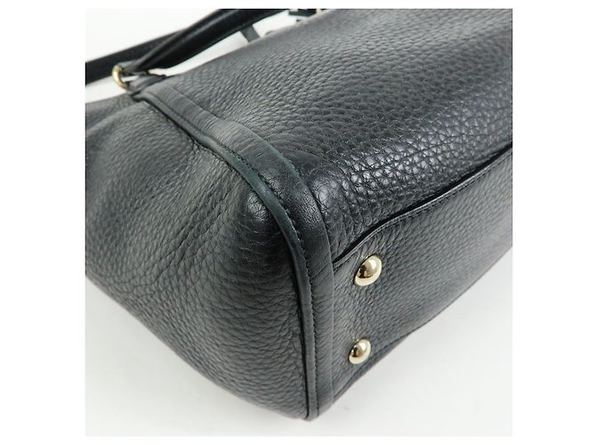 Borsa a mano 2Way GUCCI Interlocking G SOHO in pelle Nero 369176 - vista 13
