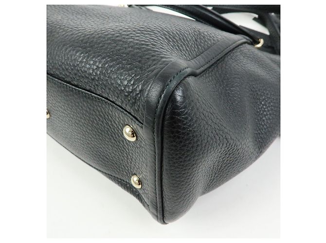 Borsa a mano 2Way GUCCI Interlocking G SOHO in pelle Nero 369176 - vista 14