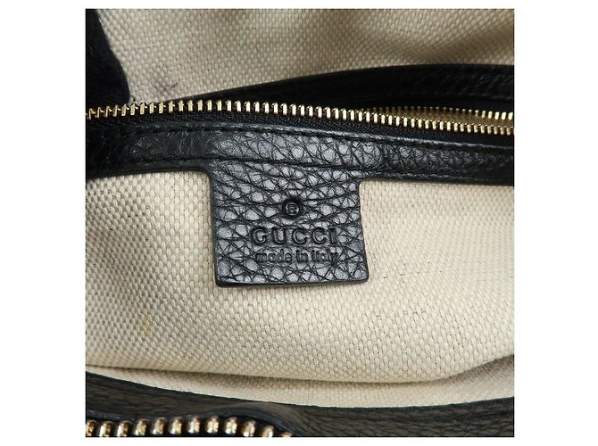 Borsa a mano 2Way GUCCI Interlocking G SOHO in pelle Nero 369176 - vista 23