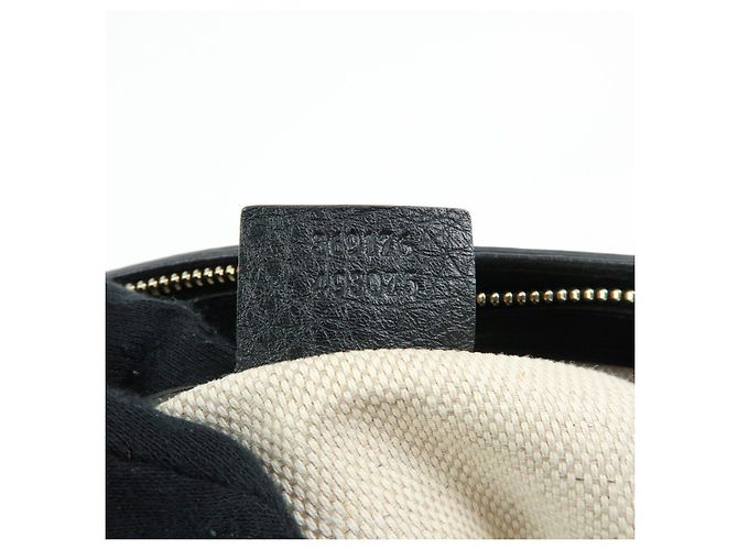 Borsa a mano 2Way GUCCI Interlocking G SOHO in pelle Nero 369176 - vista 24