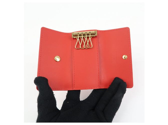 Louis Vuitton Monogram Vernis Multicles 4 Key Holder Rouge M91211 - vista 12