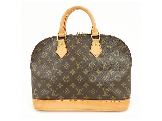 Louis Vuitton Monogram Alma Canvas Leather Hand Bag Brown M51130 - vista 2