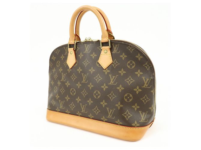 Louis Vuitton Monogram Alma Canvas Leather Hand Bag Brown M51130 - vista 3