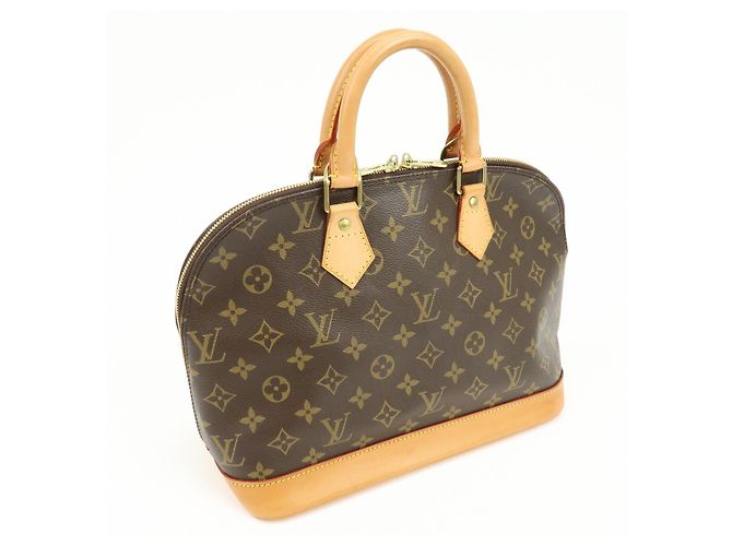 Louis Vuitton Monogram Alma Canvas Leather Hand Bag Brown M51130 - vista 4