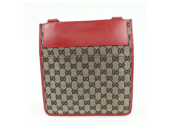 Borsa a tracolla GUCCI GG Canvas Leather Beige Red 019・0348・200047 - vista 2