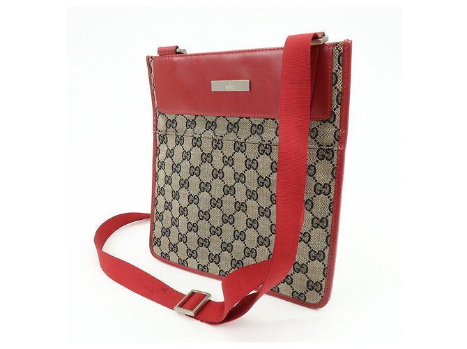 Borsa a tracolla GUCCI GG Canvas Leather Beige Red 019・0348・200047 - vista 3