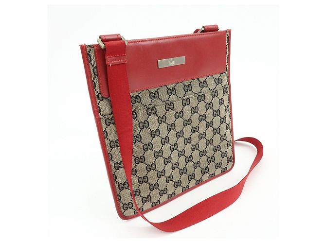 Borsa a tracolla GUCCI GG Canvas Leather Beige Red 019・0348・200047 - vista 4
