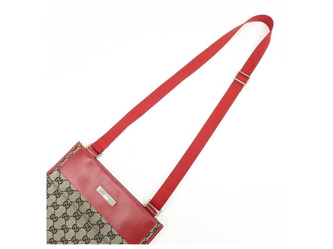 Borsa a tracolla GUCCI GG Canvas Leather Beige Red 019・0348・200047 - vista 6