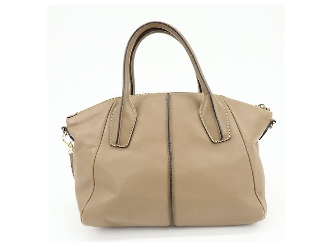 Borsa 2Way TOD'S in pelle con cuciture Borsa Boston Borsa a tracolla Marrone - vista 2