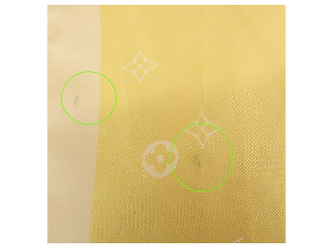 Louis Vuitton Monogram Echarpe Capri Silk 100% Scarf Orange - vista 11