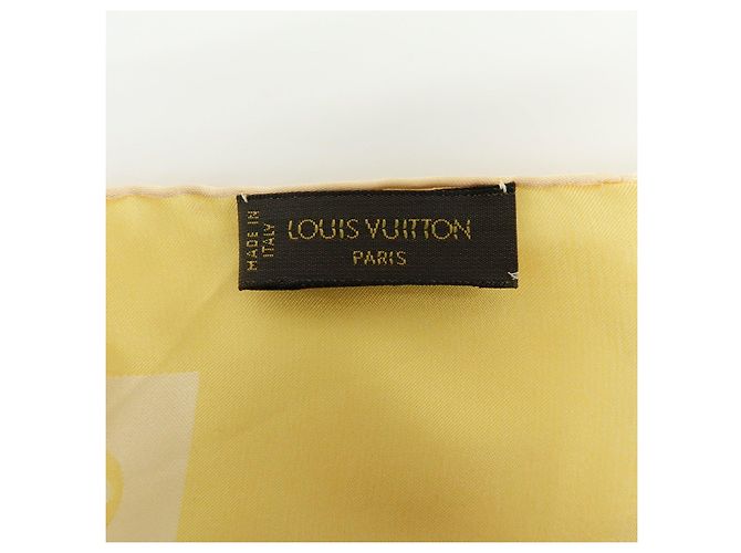Louis Vuitton Monogram Echarpe Capri Silk 100% Scarf Orange - vista 15