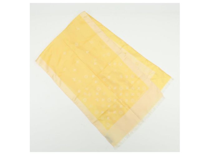 Louis Vuitton Monogram Echarpe Capri Silk 100% Scarf Orange - vista 2