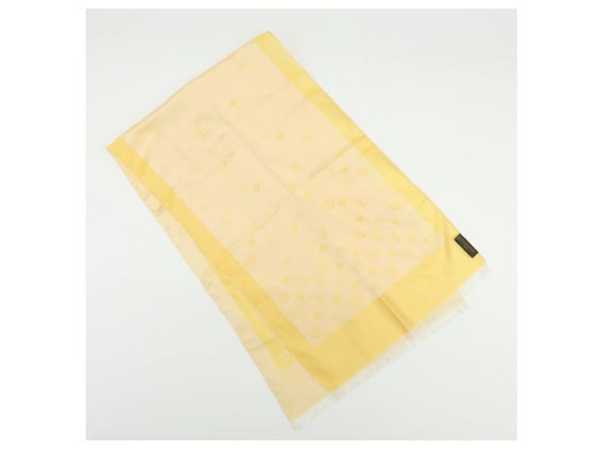 Louis Vuitton Monogram Echarpe Capri Silk 100% Scarf Orange - vista 4