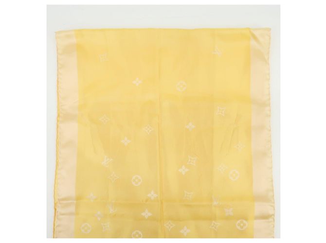 Louis Vuitton Monogram Echarpe Capri Silk 100% Scarf Orange - vista 7