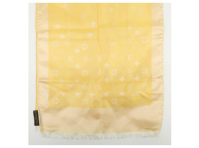 Louis Vuitton Monogram Echarpe Capri Silk 100% Scarf Orange - vista 8