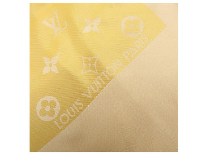 Louis Vuitton Monogram Echarpe Capri Silk 100% Scarf Orange - vista 9