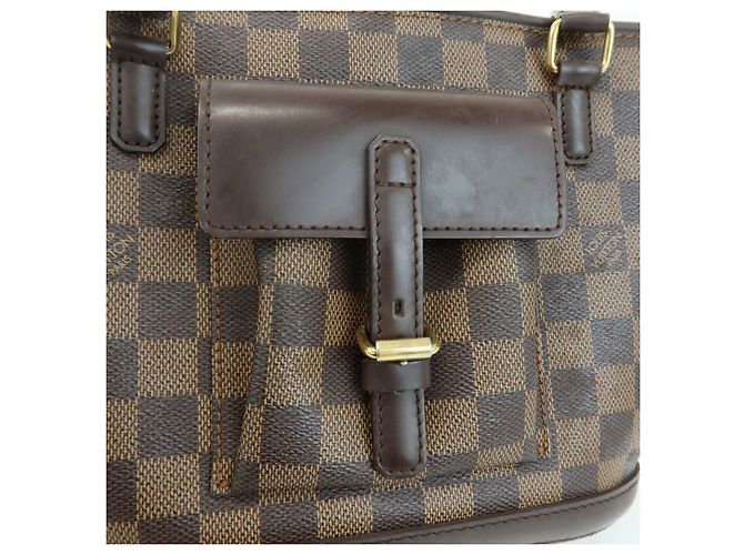 Louis Vuitton Damier Manosque PM Canvas Tote Bag Ebene N51121 - vista 17