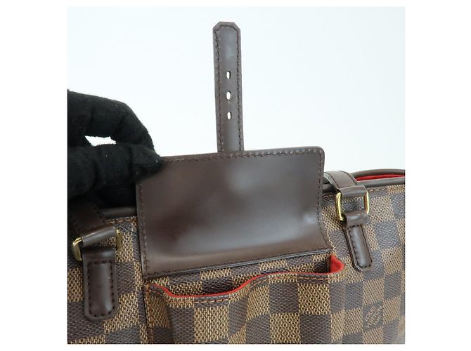 Louis Vuitton Damier Manosque PM Canvas Tote Bag Ebene N51121 - vista 19