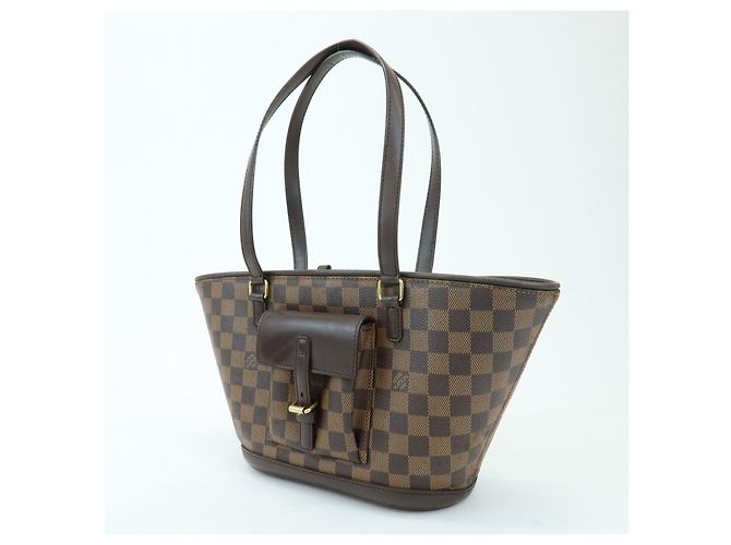Louis Vuitton Damier Manosque PM Canvas Tote Bag Ebene N51121 - vista 3