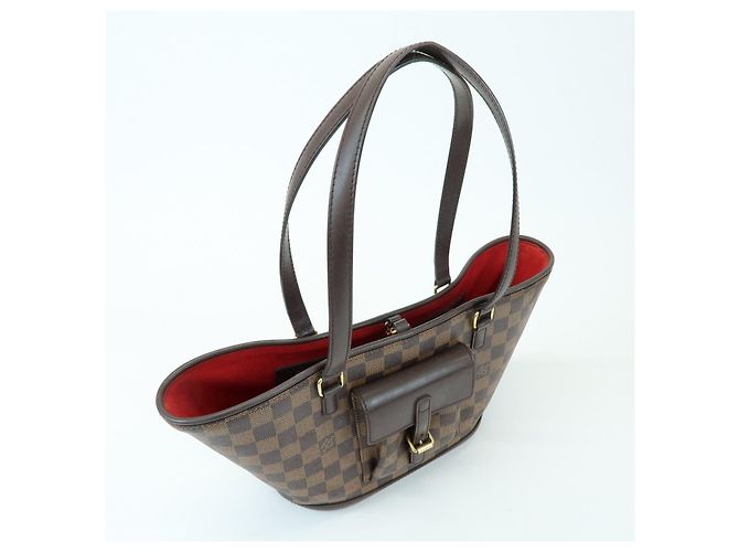 Louis Vuitton Damier Manosque PM Canvas Tote Bag Ebene N51121 - vista 4