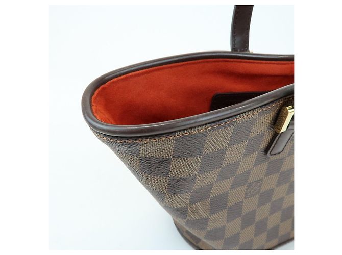 Louis Vuitton Damier Manosque PM Canvas Tote Bag Ebene N51121 - vista 16