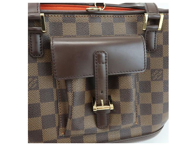 Louis Vuitton Damier Manosque PM Canvas Tote Bag Ebene N51121 - vista 18