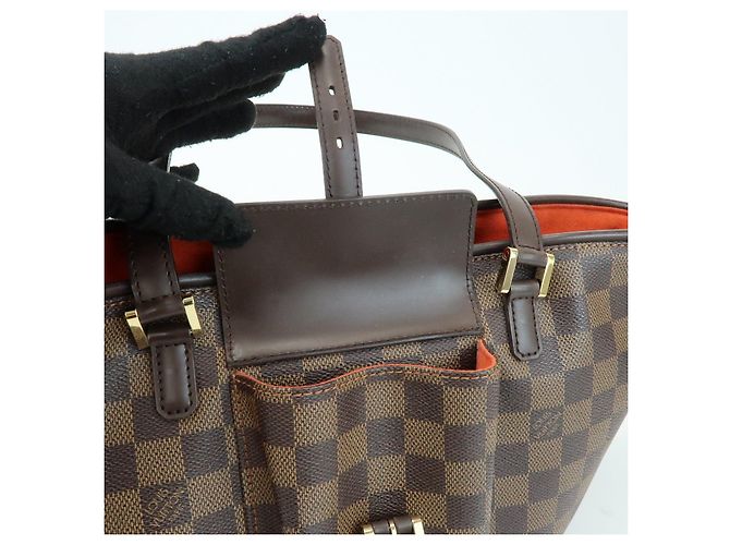 Louis Vuitton Damier Manosque PM Canvas Tote Bag Ebene N51121 - vista 19