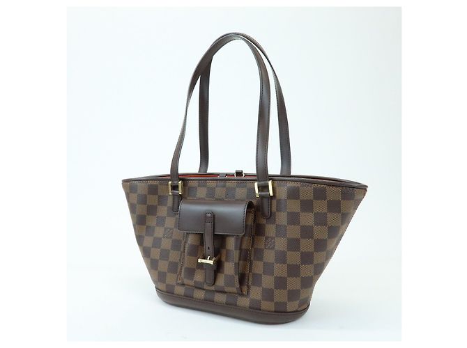 Louis Vuitton Damier Manosque PM Canvas Tote Bag Ebene N51121 - vista 3