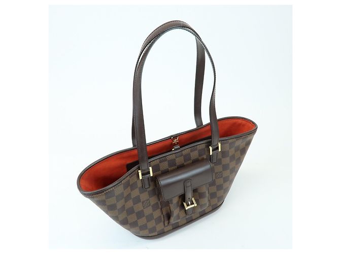 Louis Vuitton Damier Manosque PM Canvas Tote Bag Ebene N51121 - vista 4