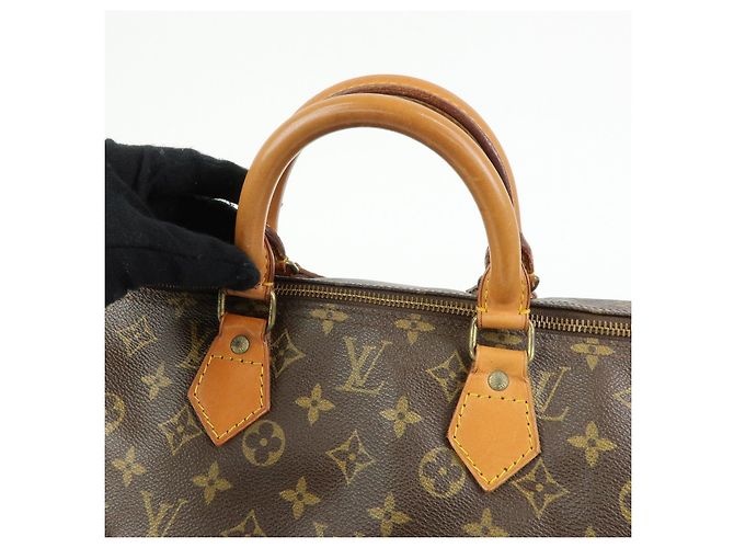 Borsa a Mano Louis Vuitton Monogram Speedy 40 Borsa Boston Marrone M41522 - vista 6