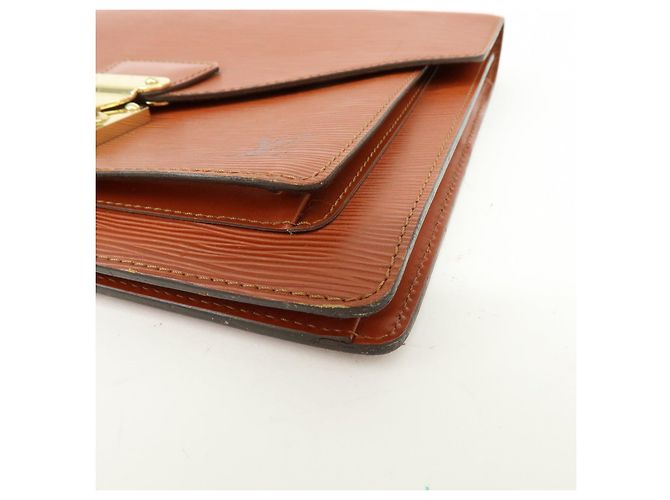Louis Vuitton Epi Monceau Borsa 2way Borsa a Mano Kenya Brown M52123 - vista 11