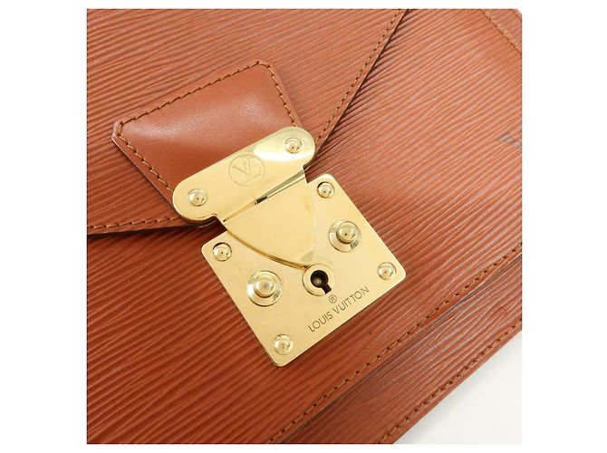 Louis Vuitton Epi Monceau Borsa 2way Borsa a Mano Kenya Brown M52123 - vista 16