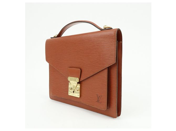 Louis Vuitton Epi Monceau Borsa 2way Borsa a Mano Kenya Brown M52123 - vista 3