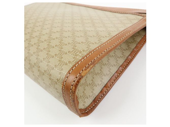 Céline Pochette CELINE Macadam in PVC e pelle Beige Brown - vista 10