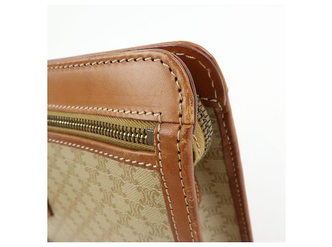 Céline Pochette CELINE Macadam in PVC e pelle Beige Brown - vista 12