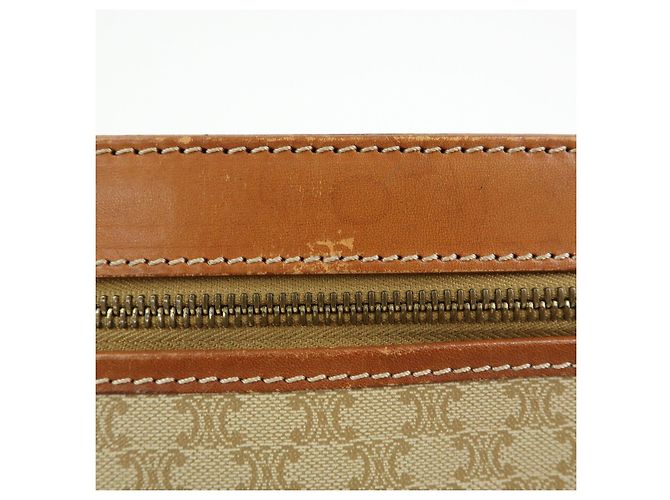 Céline Pochette CELINE Macadam in PVC e pelle Beige Brown - vista 14