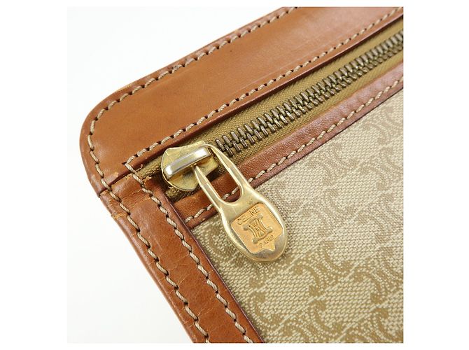 Céline Pochette CELINE Macadam in PVC e pelle Beige Brown - vista 17