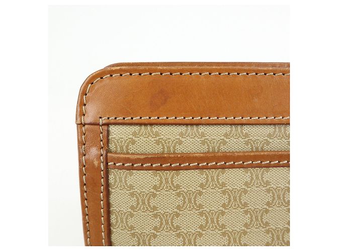 Céline Pochette CELINE Macadam in PVC e pelle Beige Brown - vista 19