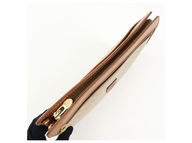 Céline Pochette CELINE Macadam in PVC e pelle Beige Brown - vista 20