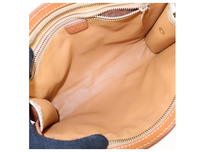Céline Pochette CELINE Macadam in PVC e pelle Beige Brown - vista 21
