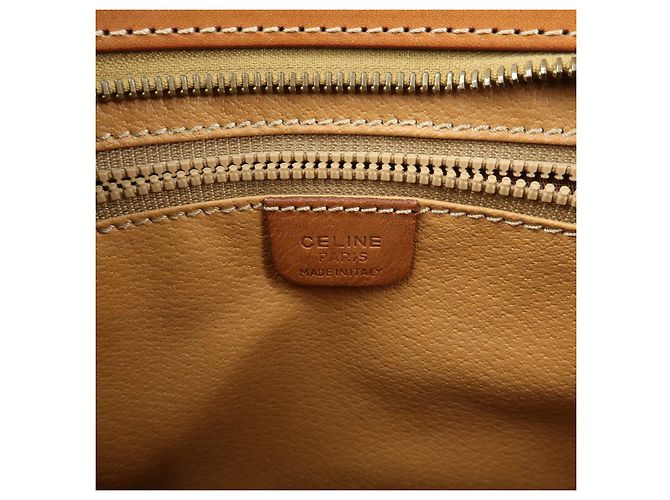 Céline Pochette CELINE Macadam in PVC e pelle Beige Brown - vista 24