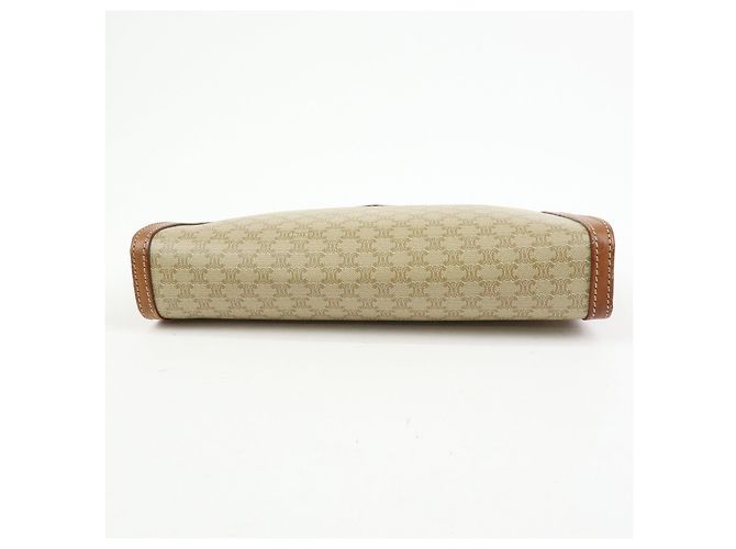 Céline Pochette CELINE Macadam in PVC e pelle Beige Brown - vista 5