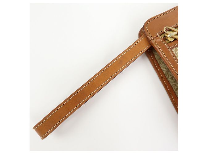Céline Pochette CELINE Macadam in PVC e pelle Beige Brown - vista 6